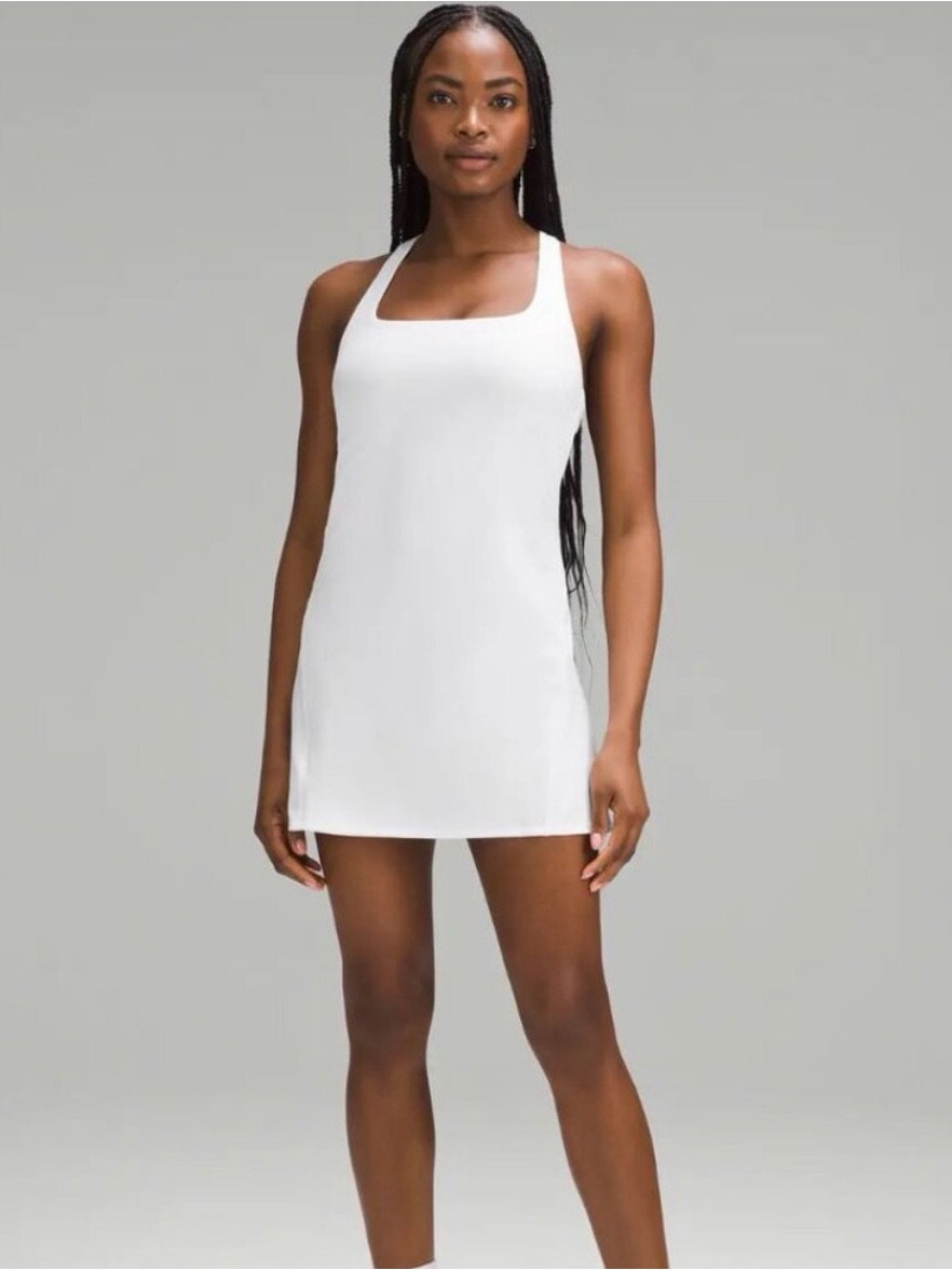 Lululemon Bright White Light Weight Tennis Dress Nwt 8